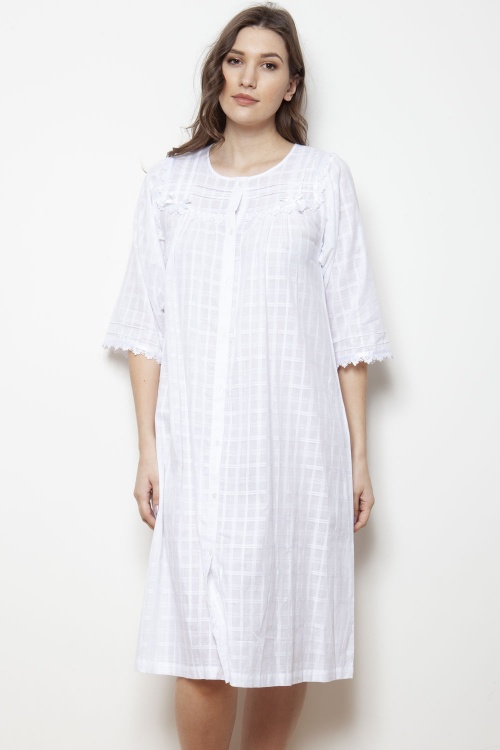 Ina Cotton Voile Nightdress-Housecoat